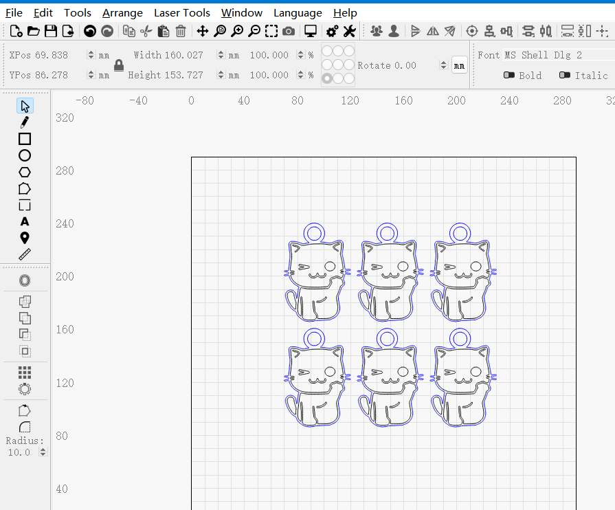 LONGER How to: Quickly Create Multiple Repeating Patterns Using “Create an Array of the Selected Objects” in LightBurn