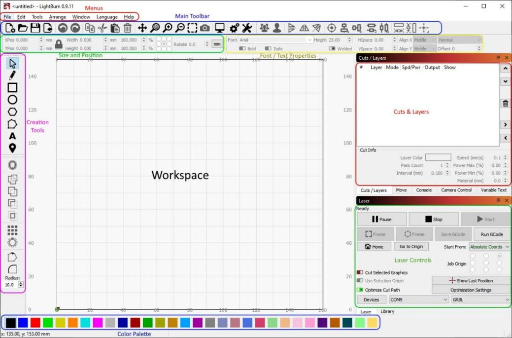 LightBurn software