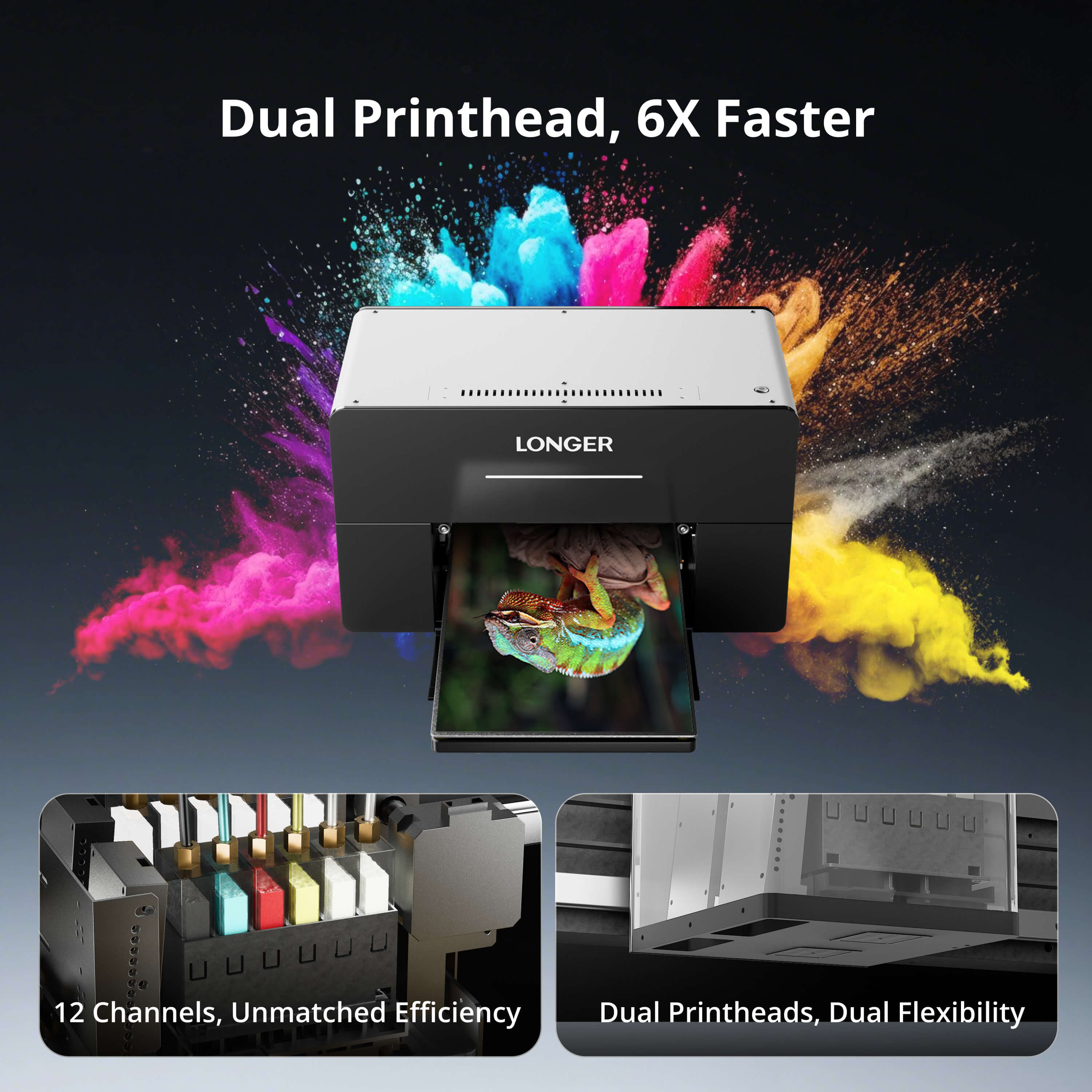 Longer ePrint Dual Printheads 3D-texture Personal UV Printer Deposit Reservation