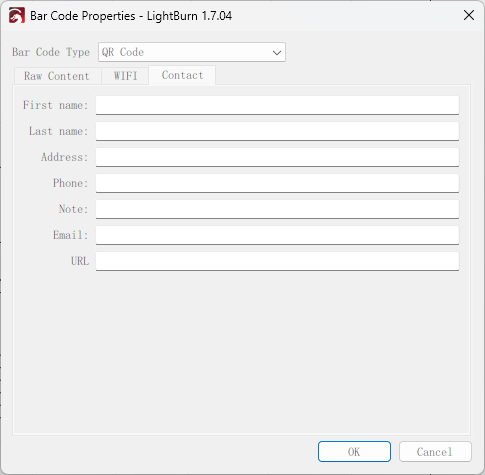 LightBurn Bar Code Properties 2