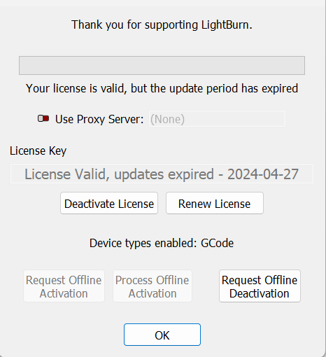 Lightburn activation license