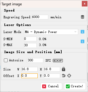 Adjusting Graphic Position in LaserGRBL — Ray5 MiniS