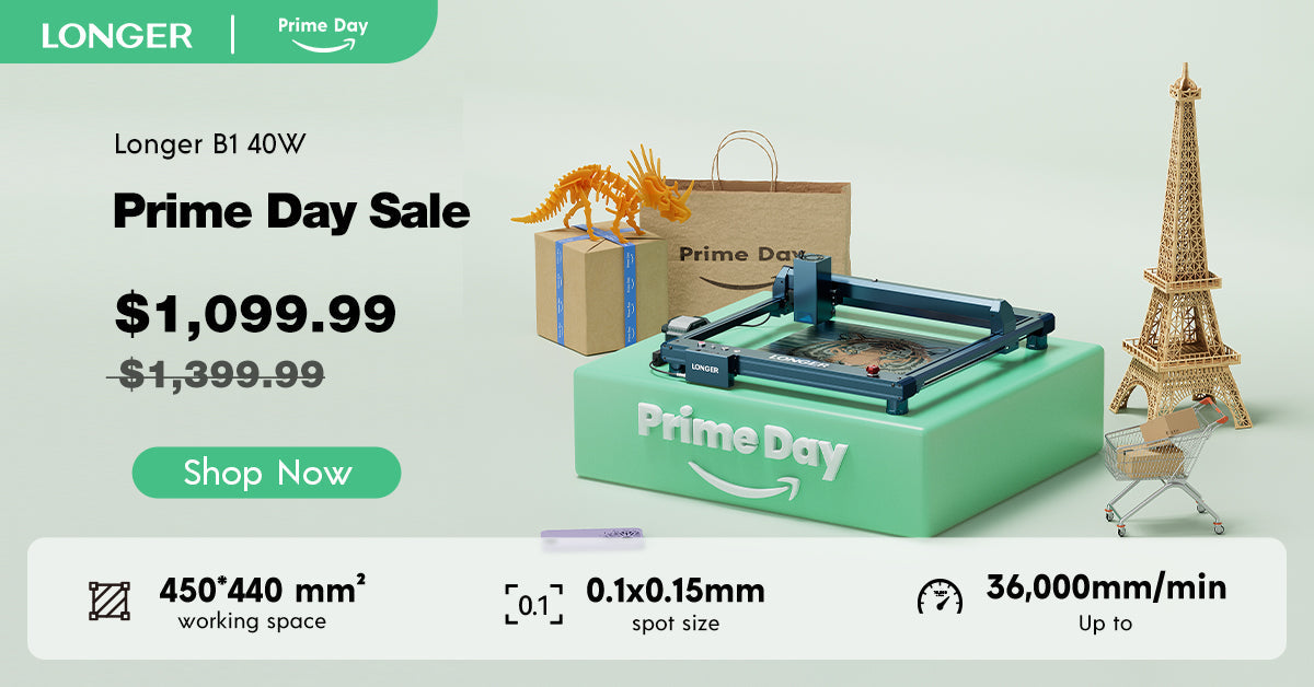 LONGER Prime Day: Laser B1 40W save up $1100 and + Spin The Wheel + Special $100 code!