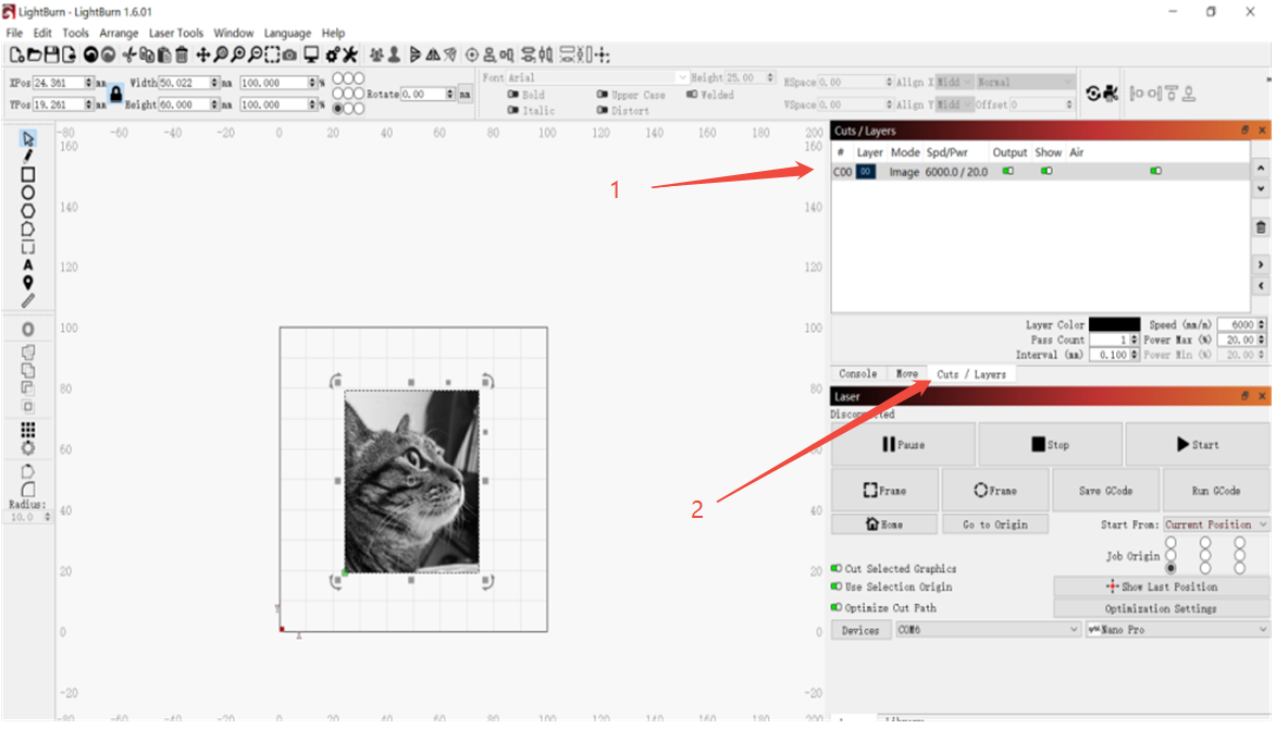 LONGER How to：The Impact of Line Interval on Image Quality in LightBurn