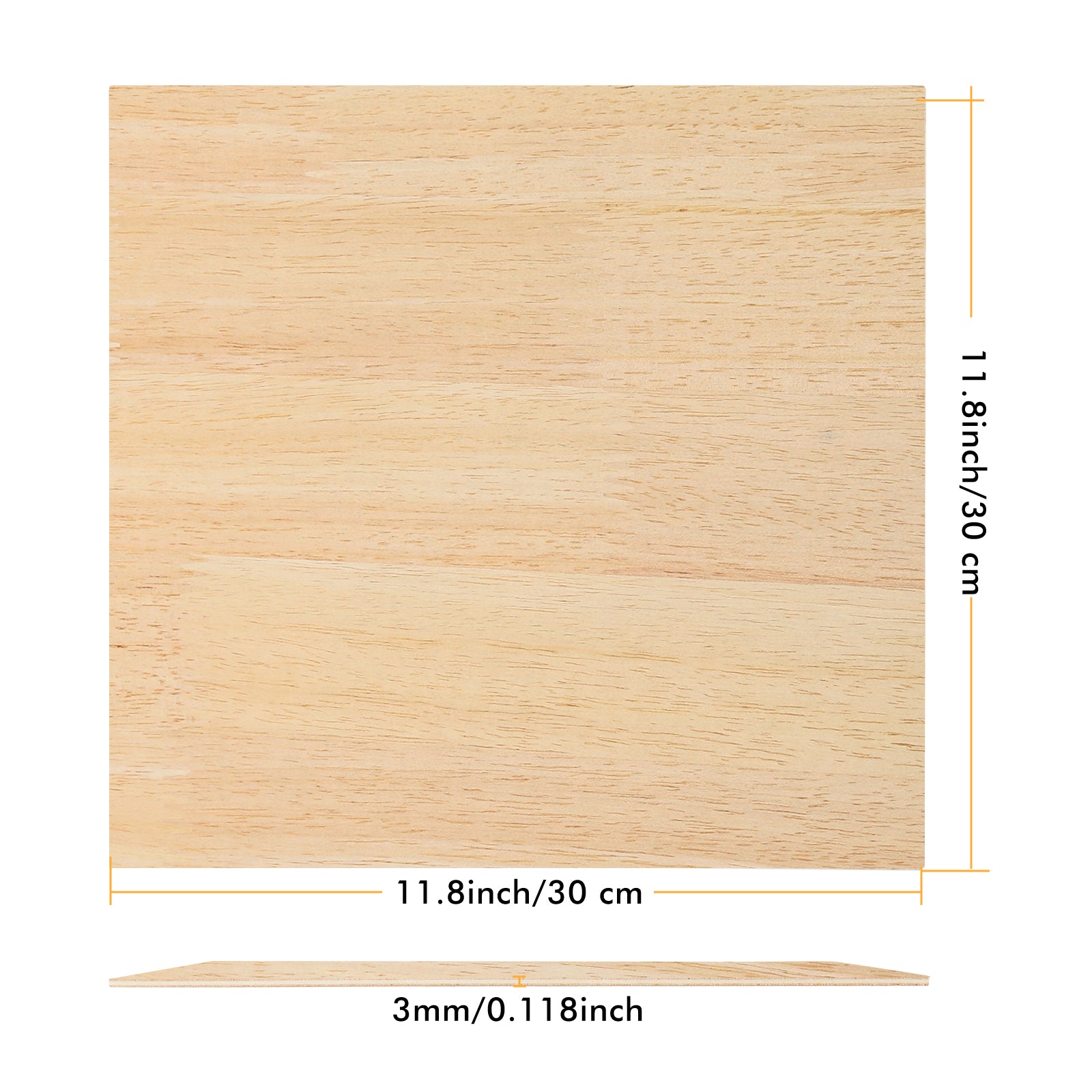 3mm Rubberwood Plywood (6pcs)
