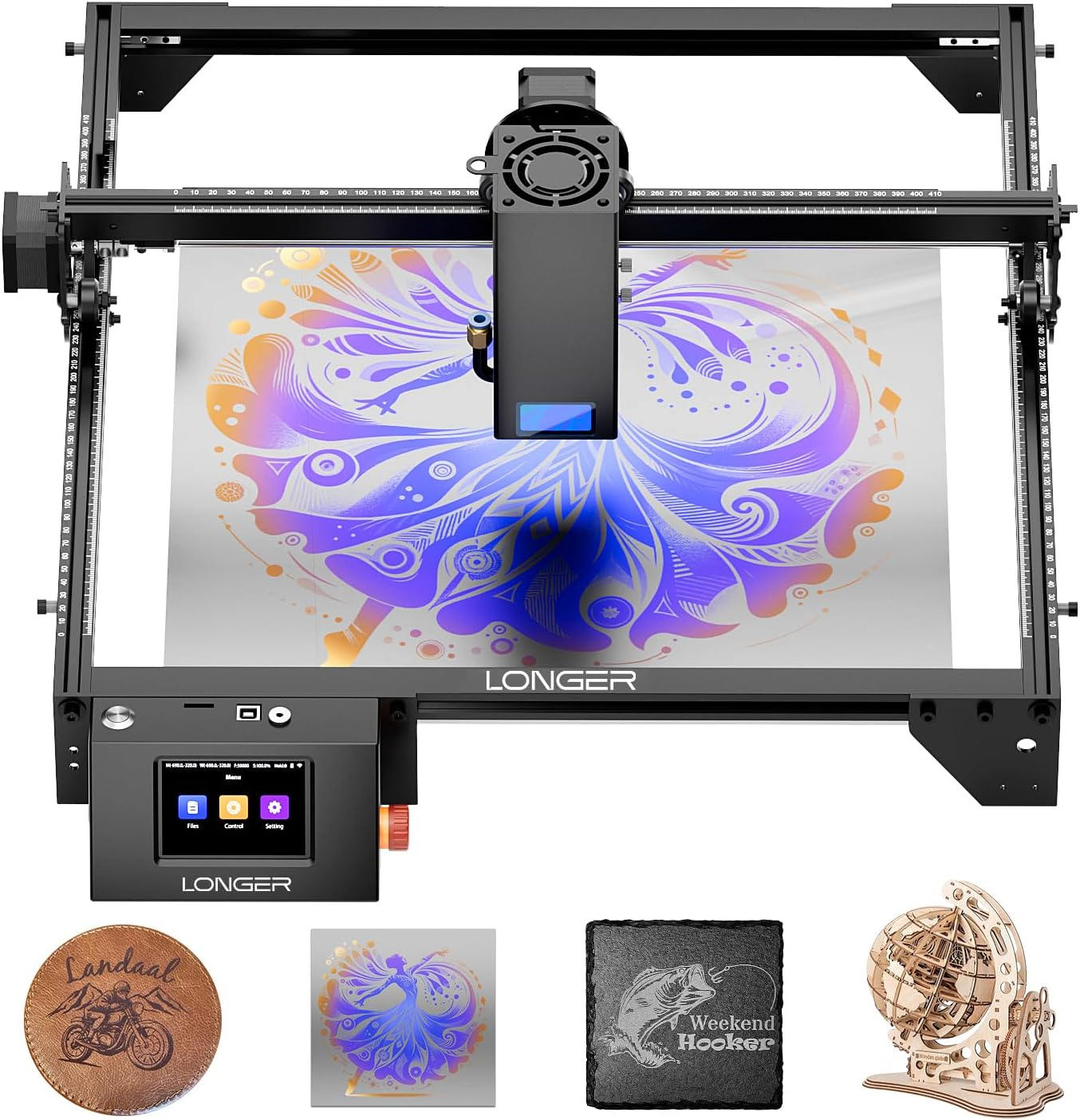 LONGER Ray5 20W Laser Engraver, 24000mm/min High Speed, High Precision Laser Cutter for Metal, Wood, Acrylic & Leather, Ideal for Personalized Gifts & Crafts Making