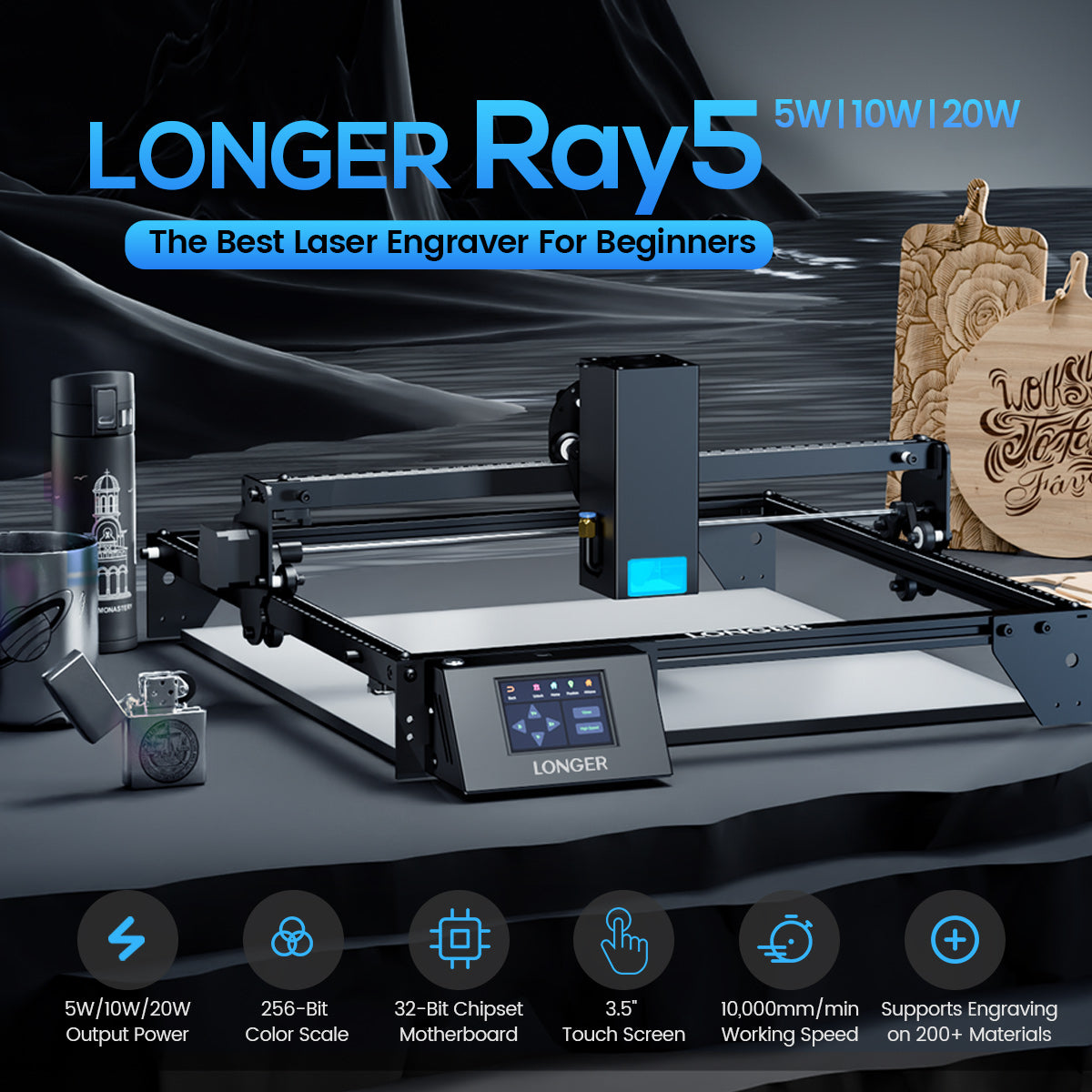 Longer Ray5 10W/20W Laser Engraver