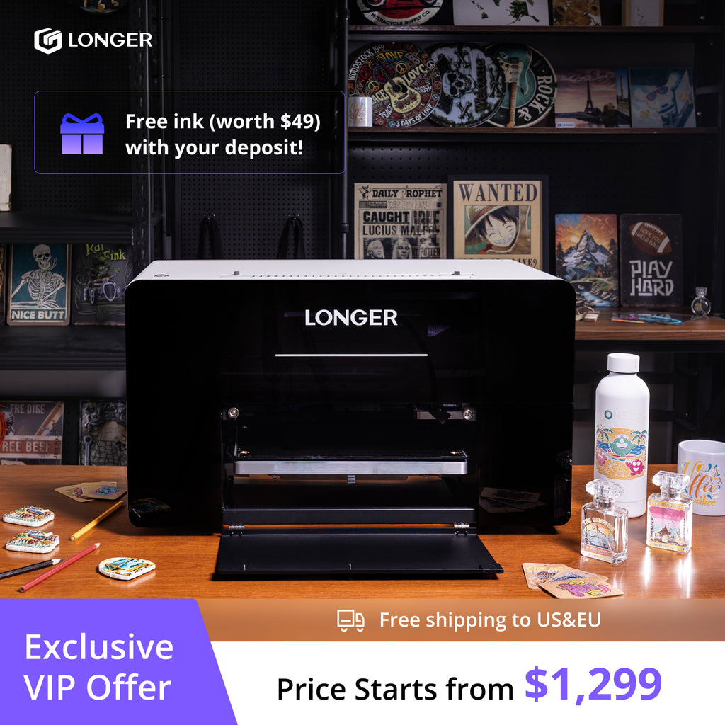 Longer ePrint Dual Printheads 3D-texture Personal UV Printer Deposit Reservation