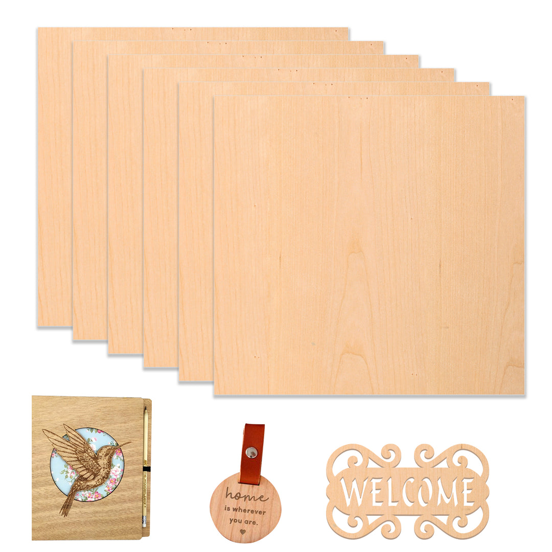 Longer Diversified Plywood Sheets for Your DIY Projects (11.8" x 11.8“ x 0 .118”)