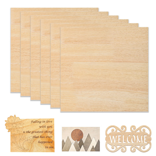 Longer Diversified Plywood Sheets for Your DIY Projects (11.8" x 11.8“ x 0 .118”)