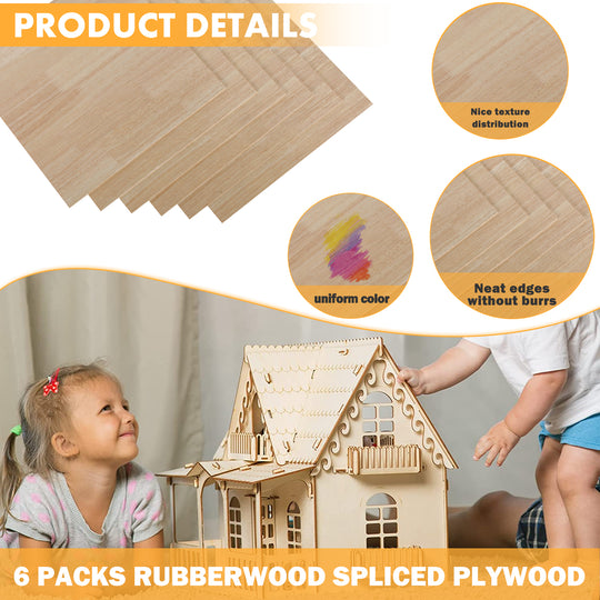 Longer Diversified Plywood Sheets for Your DIY Projects (11.8" x 11.8“ x 0 .118”)