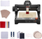 LONGER Ray5 mini  2.5W Laser Engraver with 70 Pcs DIY Material Package, 12000mm/min High-Speed Cutter for Wood, Metal, Acrylic, Leather, DIY CNC, 130x140mm Engraving Area, WiFi, Emergency Stop Safety