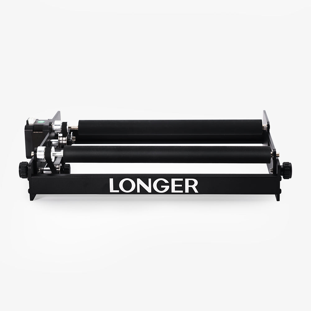 LONGER Laser Engraver Rotary Roller, Y-axis Rotary Roller 360° Rotation for Laser Engraver Engraving Cylindrical Objects Tumblers Cans Cups Bottles, Adjustable 6-200mm Diameters
