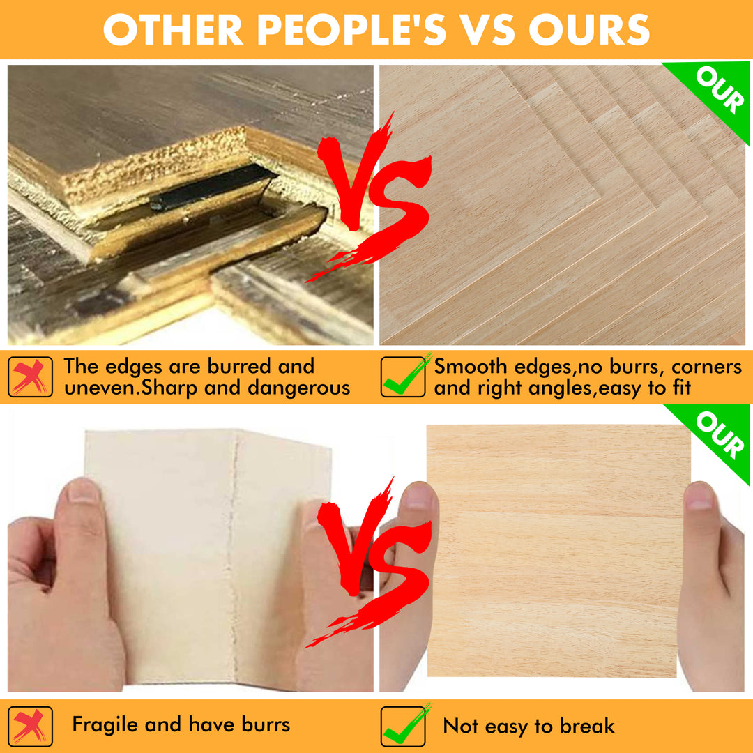 Longer Diversified Plywood Sheets for Your DIY Projects (11.8" x 11.8“ x 0 .118”)