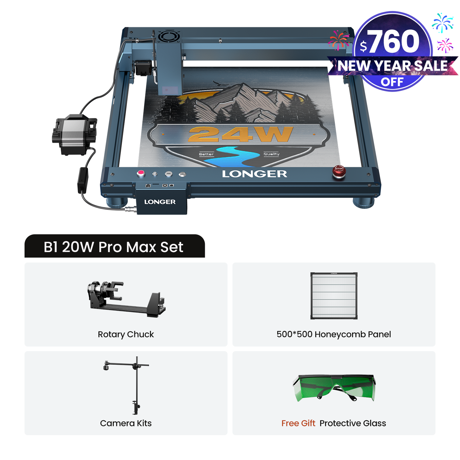 Longer B1 20W Laser Engraving Machine