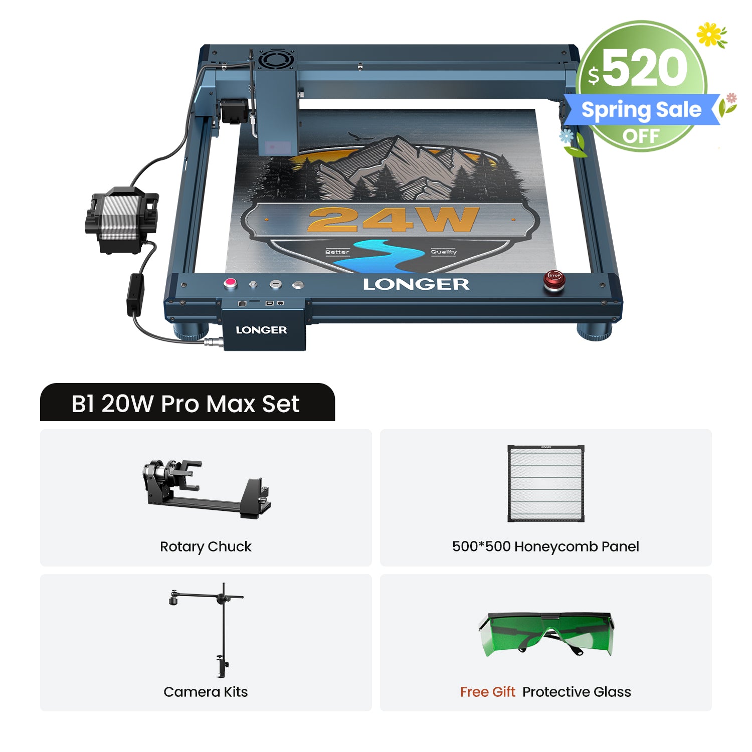 Longer B1 20W Laser Engraving Machine