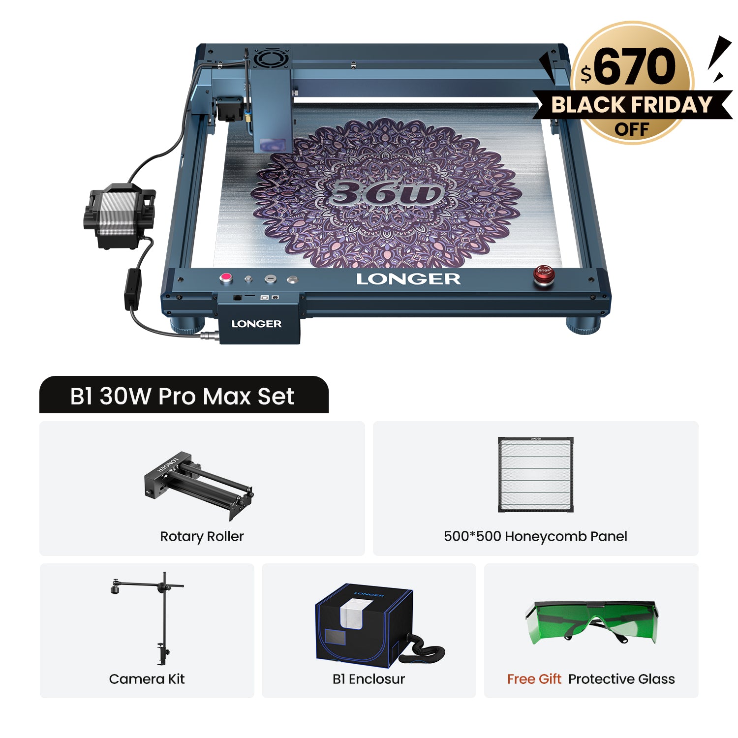 Longer B1 30W/40W Laser Engraving Machine
