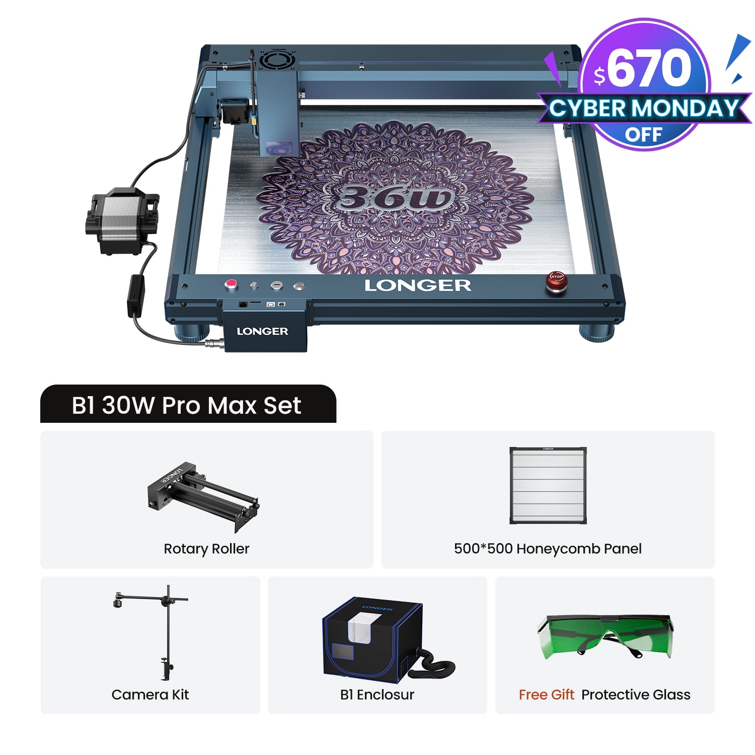 Longer B1 30W/40W Laser Engraving Machine