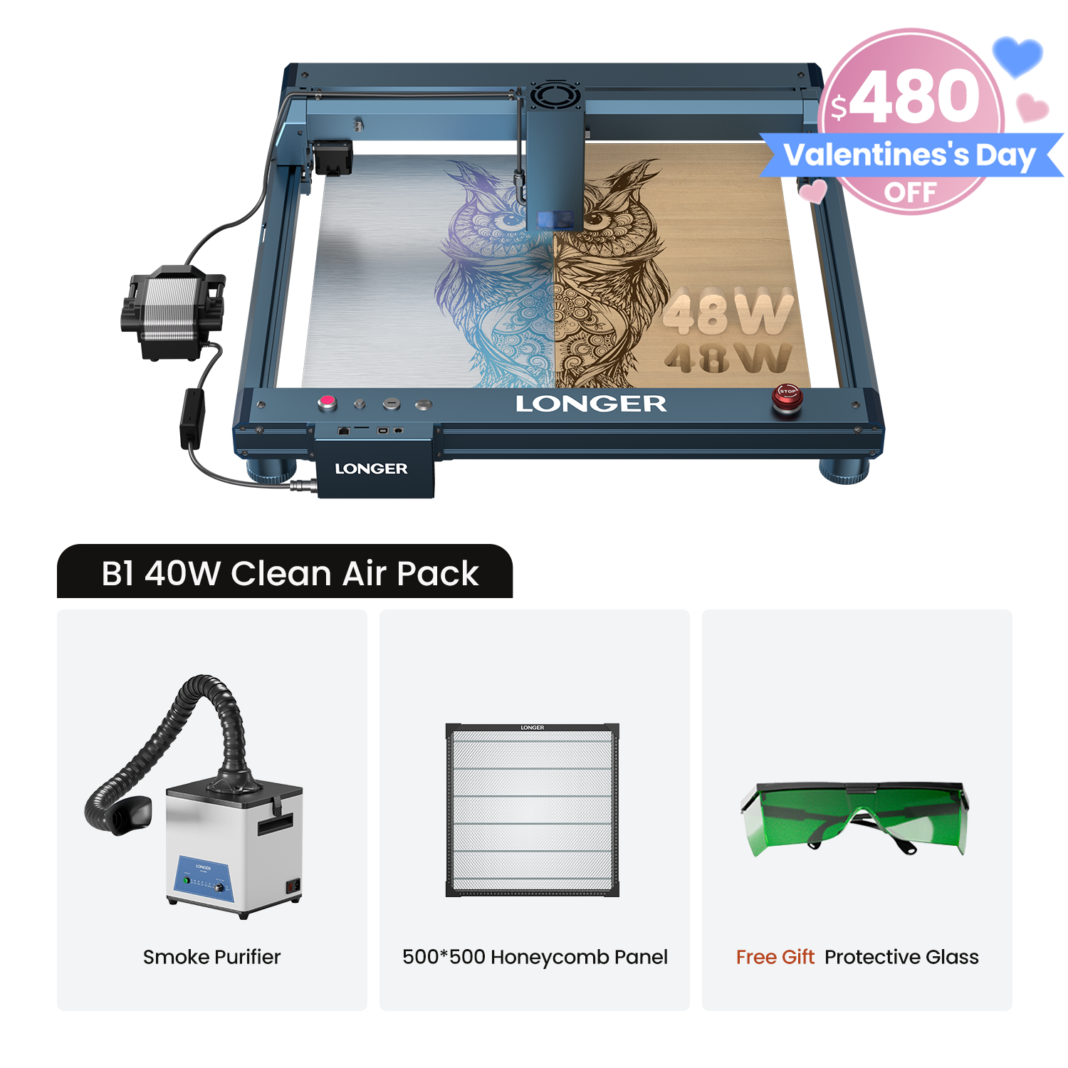 Longer B1 30W/40W Laser Engraving Machine