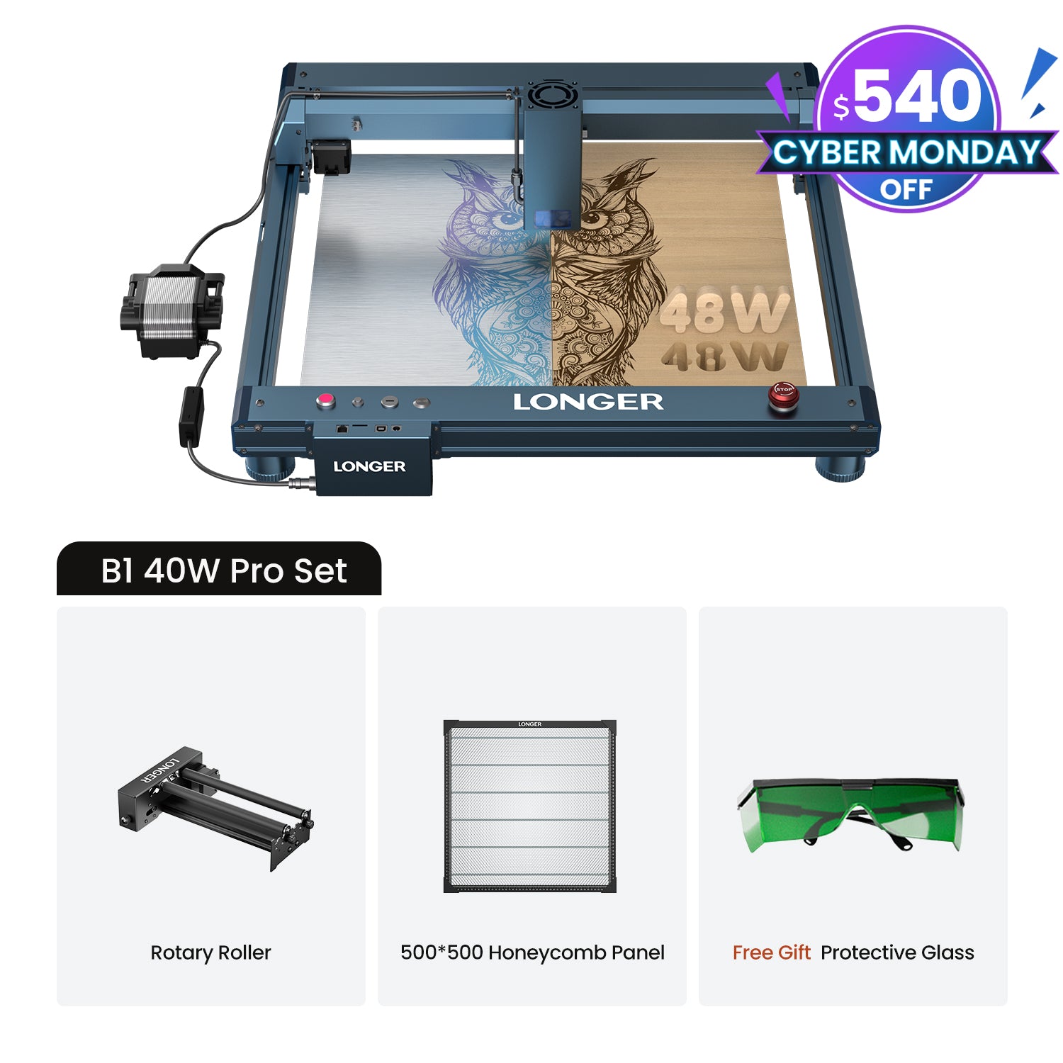 Longer B1 30W/40W Laser Engraving Machine