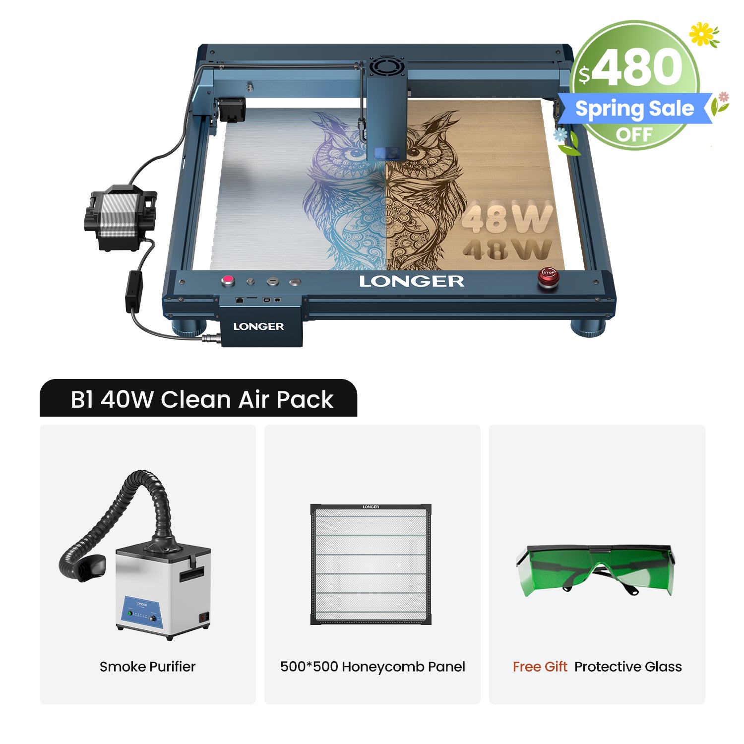 Longer B1 30W/40W Laser Engraving Machine