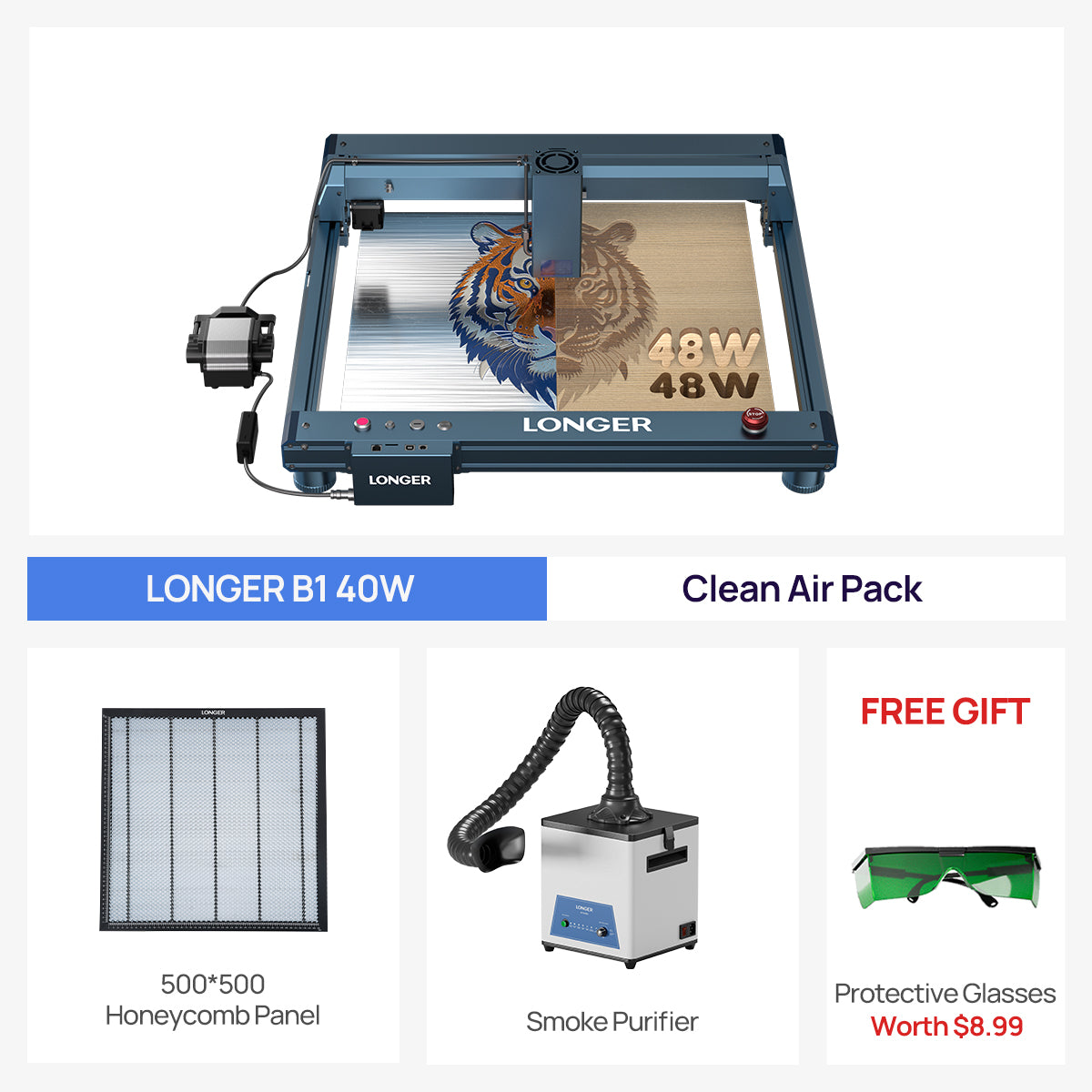 Longer B1 30W/40W Laser Engraving Machine