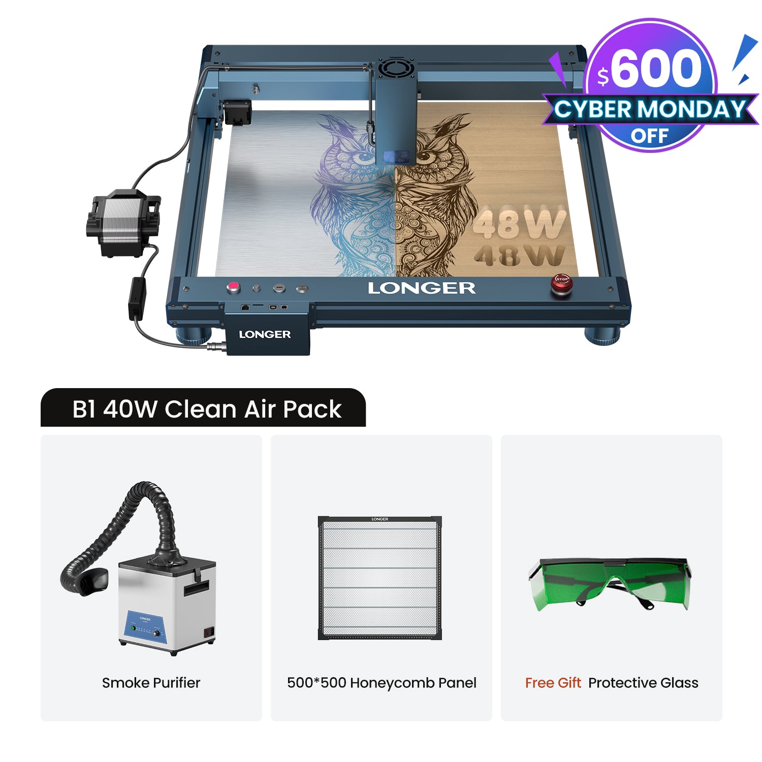 Longer B1 30W/40W Laser Engraving Machine