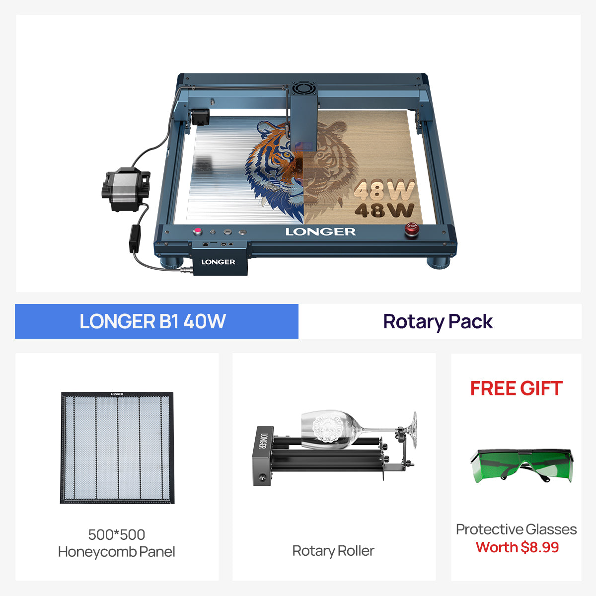 Longer B1 30W/40W Laser Engraving Machine