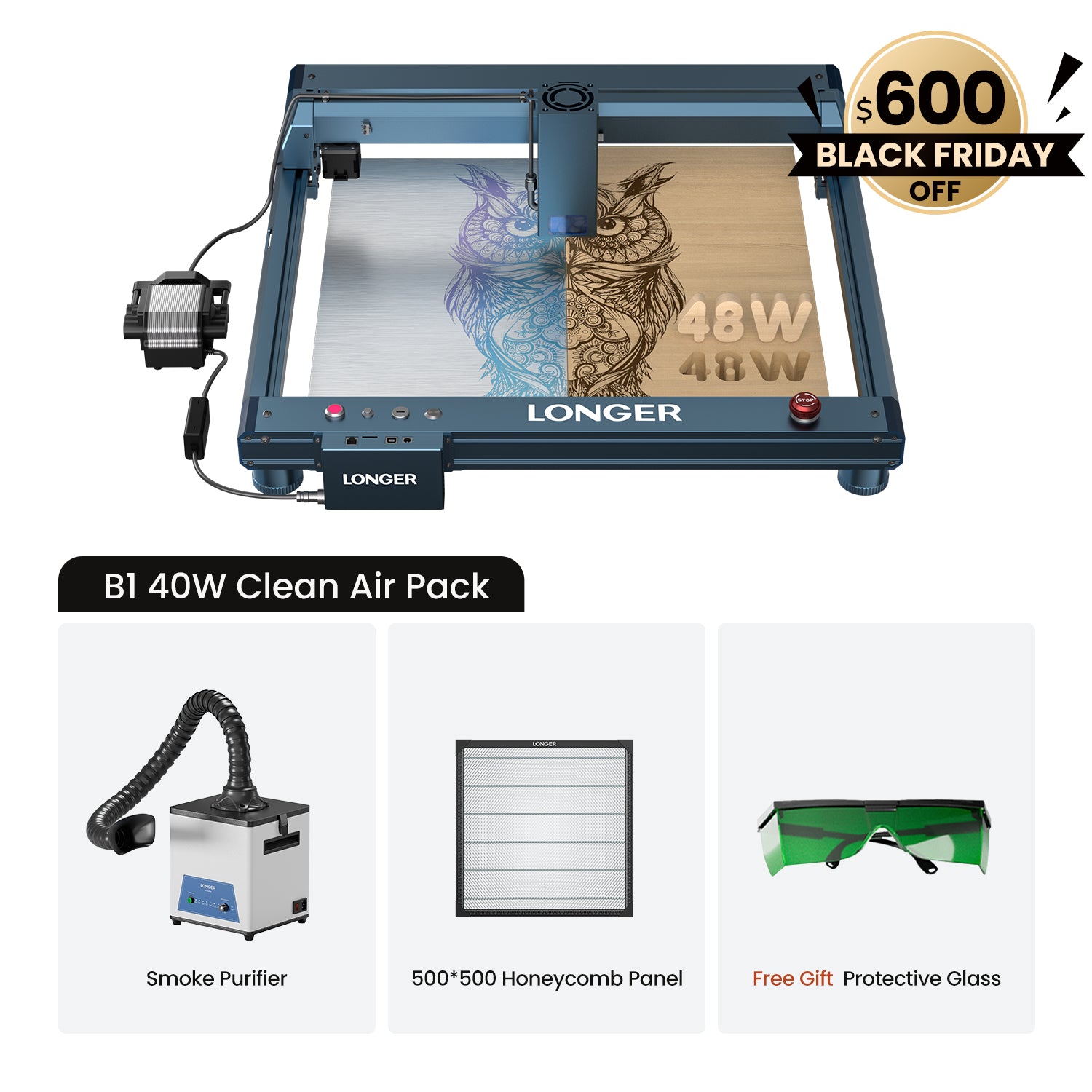 Longer B1 30W/40W Laser Engraving Machine