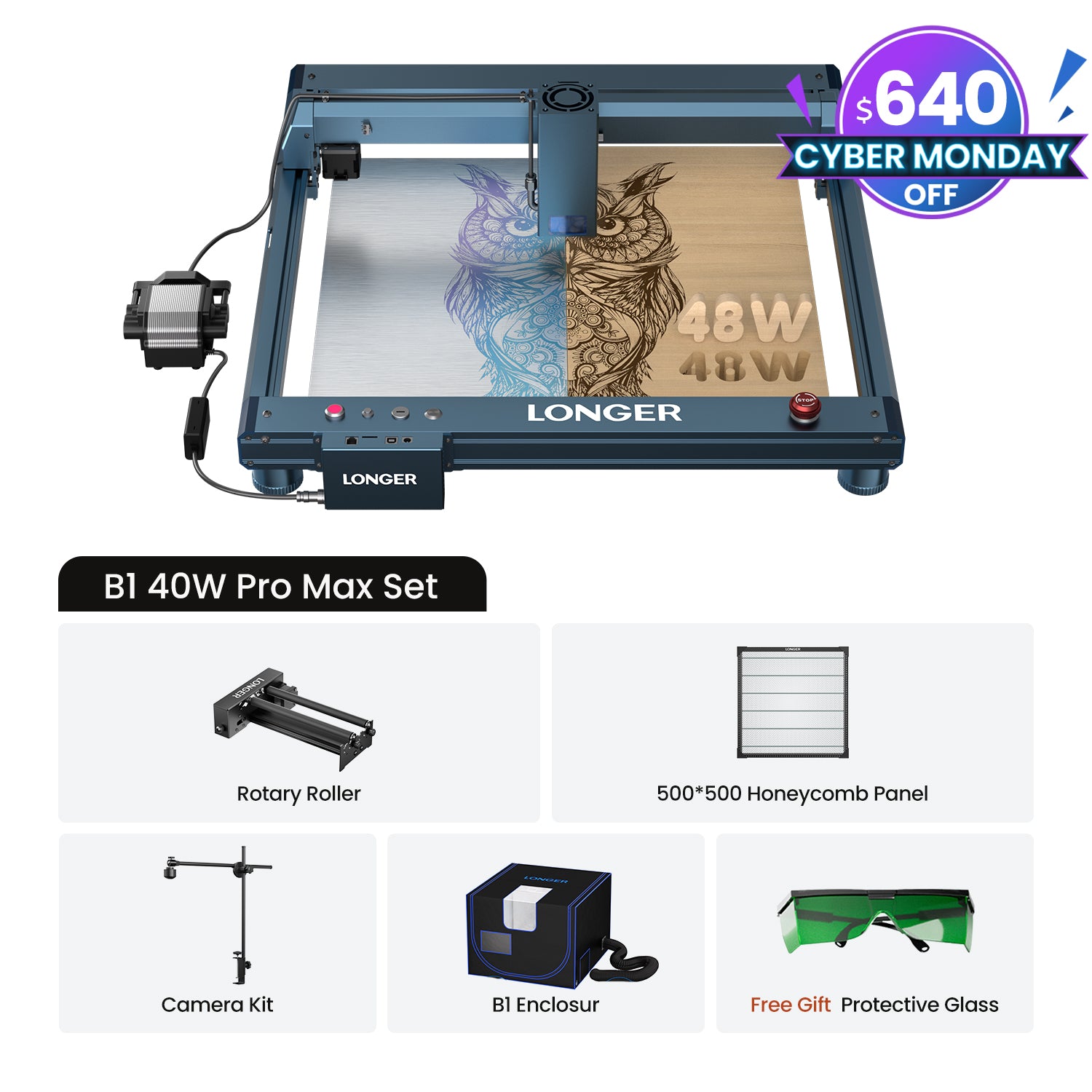 Longer B1 30W/40W Laser Engraving Machine