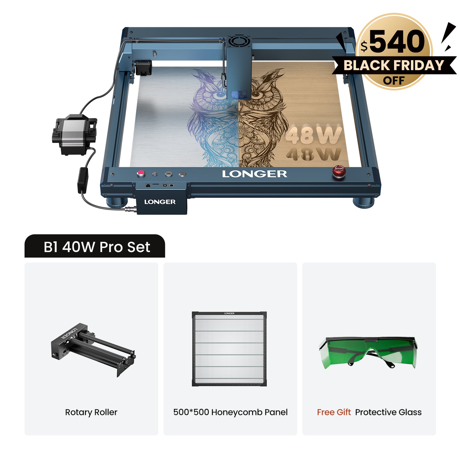 Longer B1 30W/40W Laser Engraving Machine
