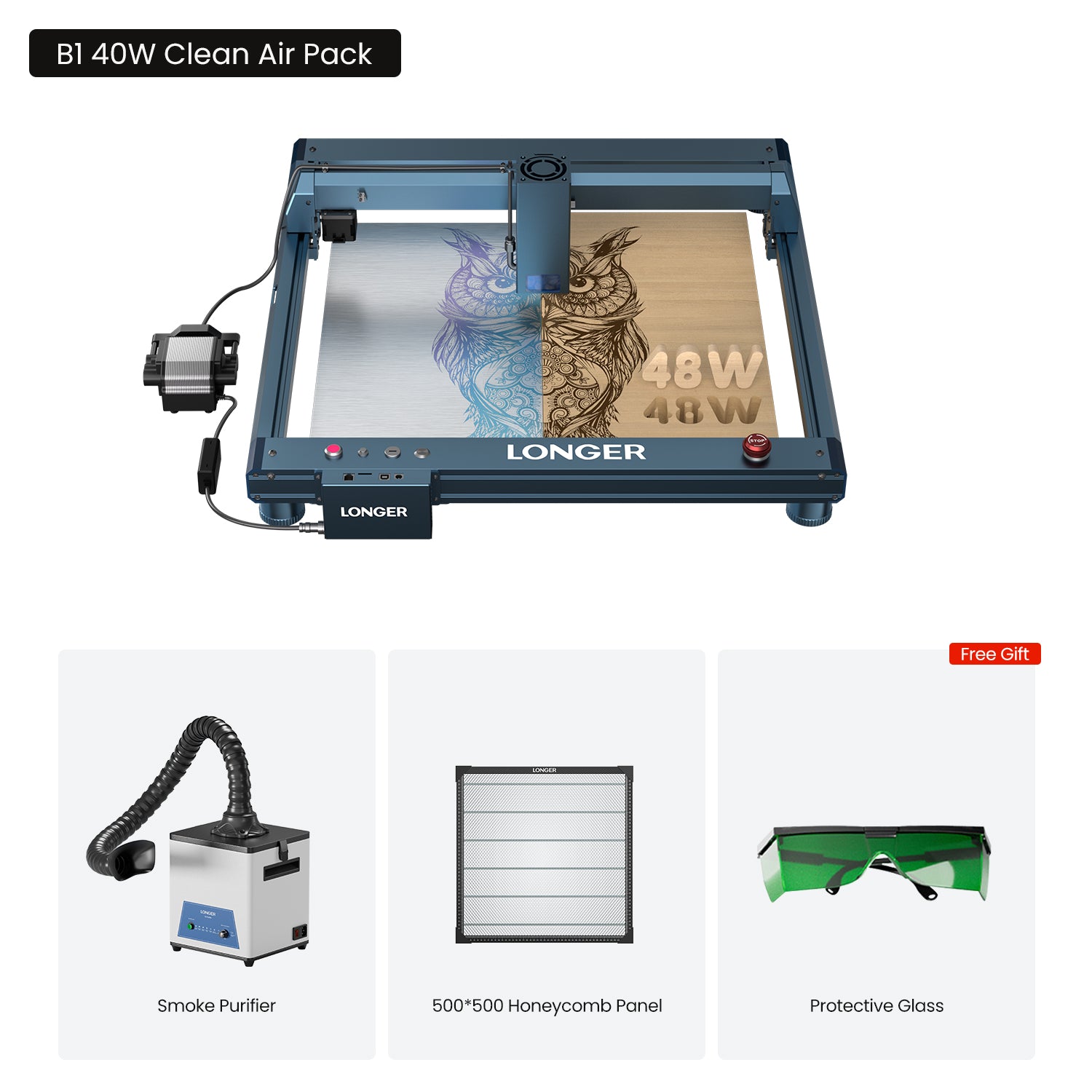 Longer B1 30W/40W Laser Engraving Machine