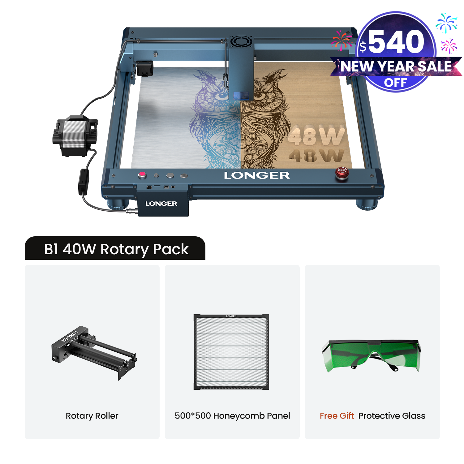Longer B1 30W/40W Laser Engraving Machine