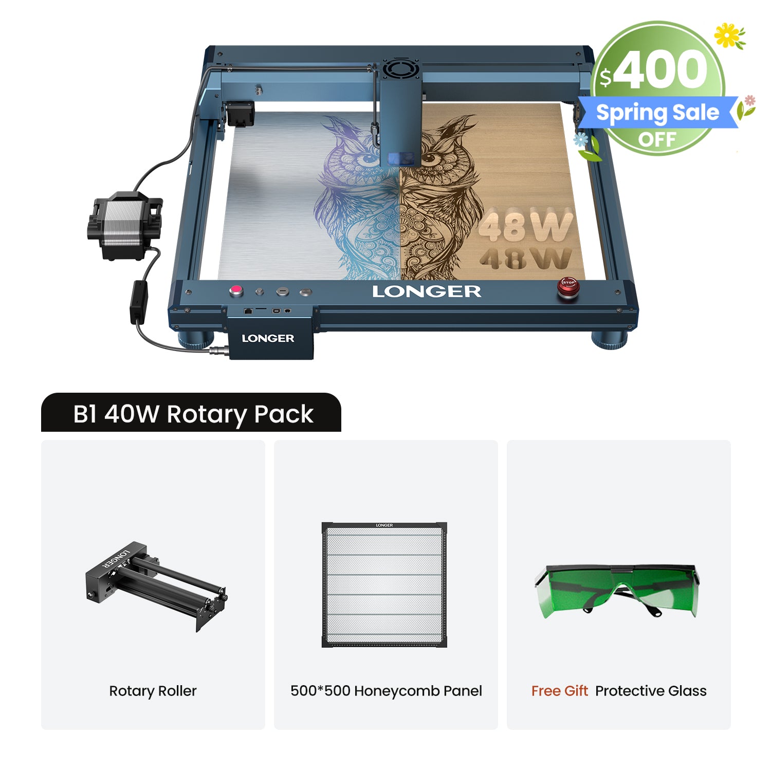 Longer B1 30W/40W Laser Engraving Machine