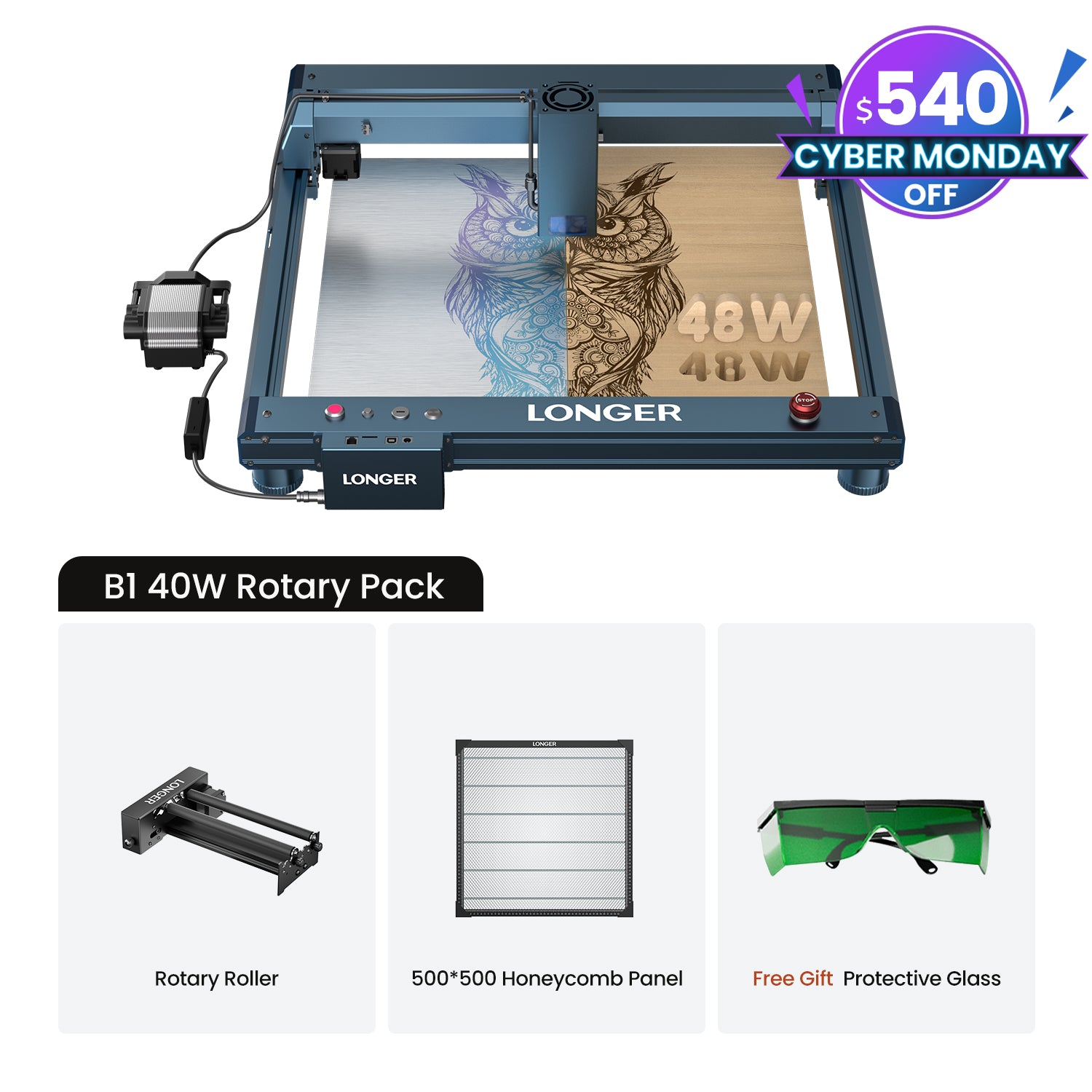 Longer B1 30W/40W Laser Engraving Machine