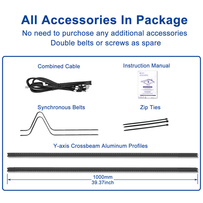 Extension Kit for Longer RAY5 Laser Engraver