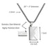 2 Pcs Gold + Silver Couple Envelope Necklace