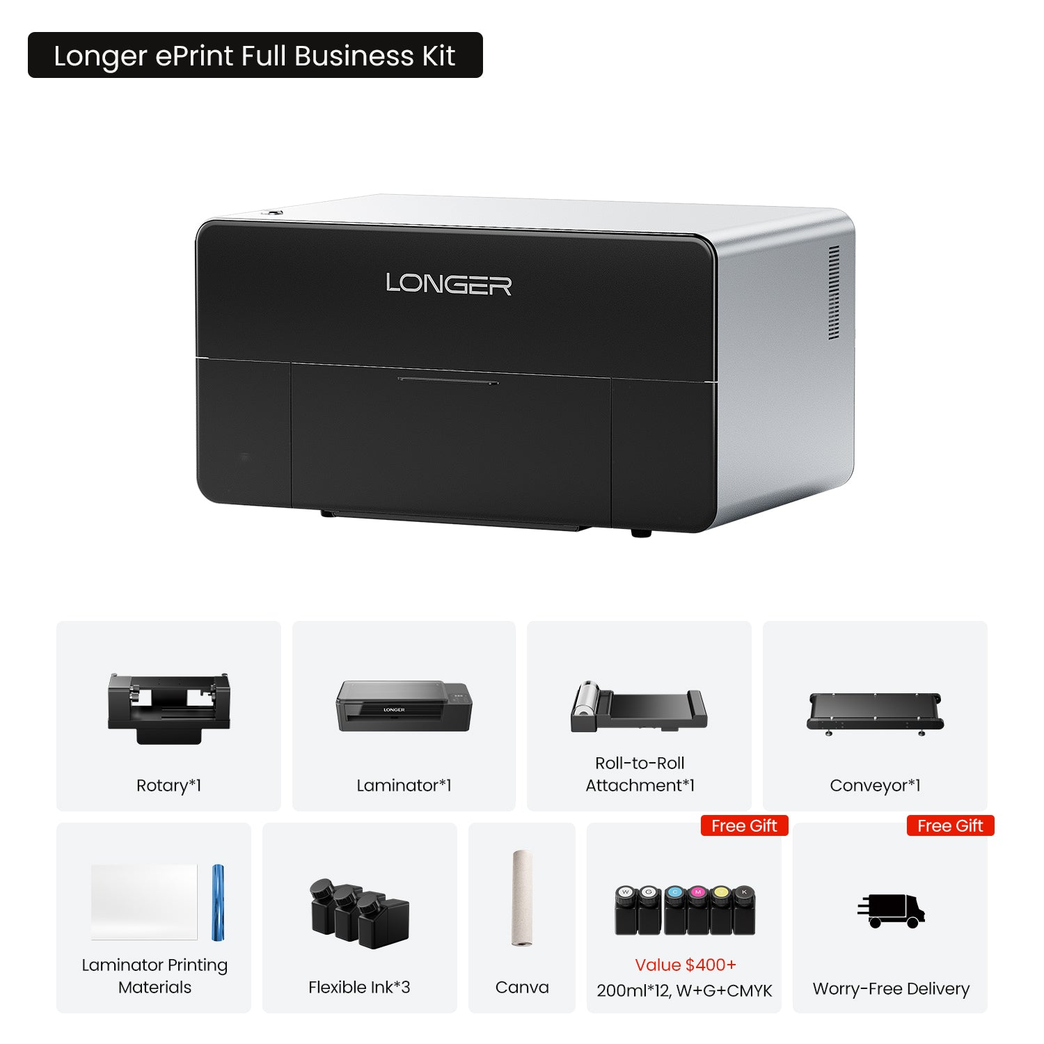Longer ePrint Dual-head UV Printer