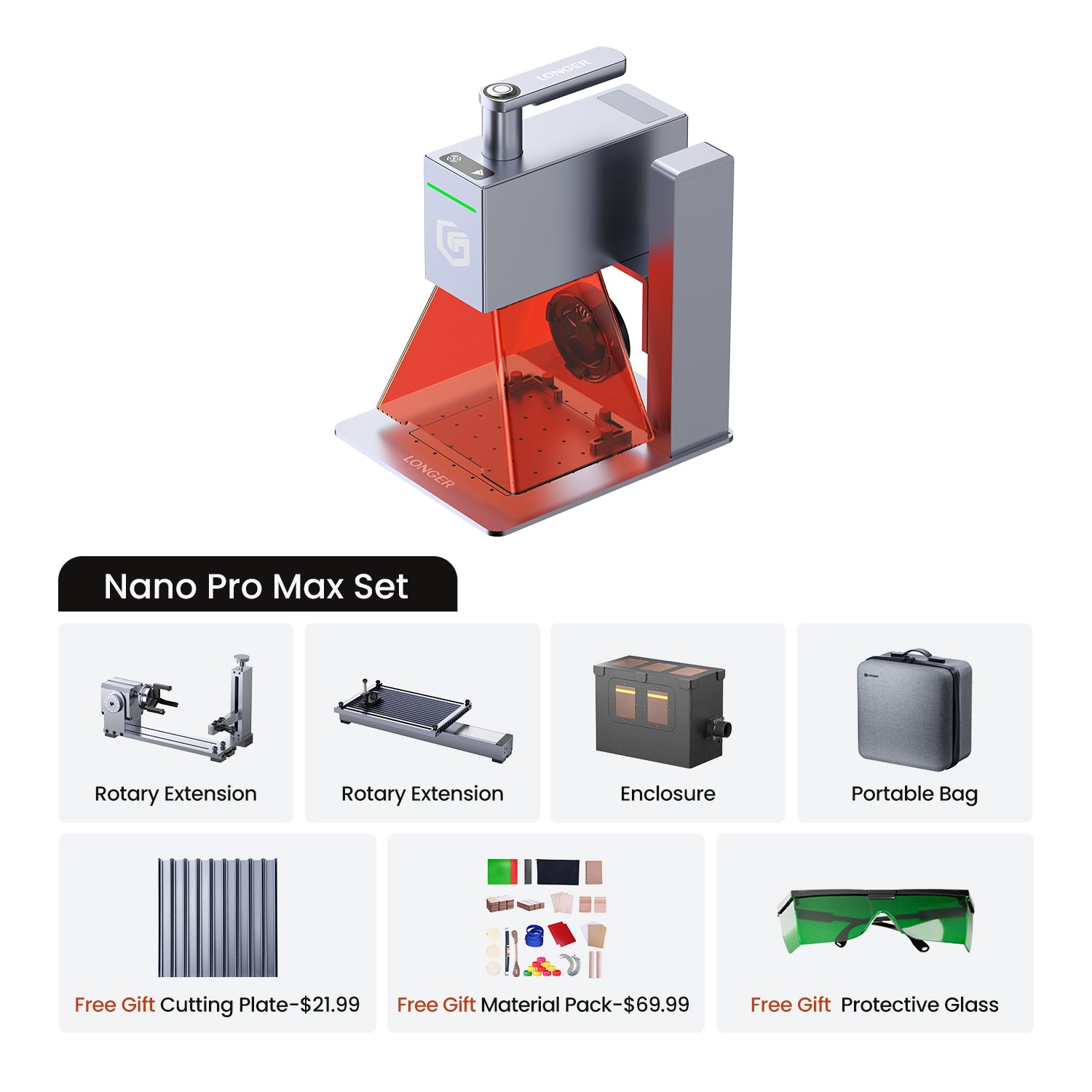 Longer Nano Pro 12W&Nano 6W Portable Laser Engraver