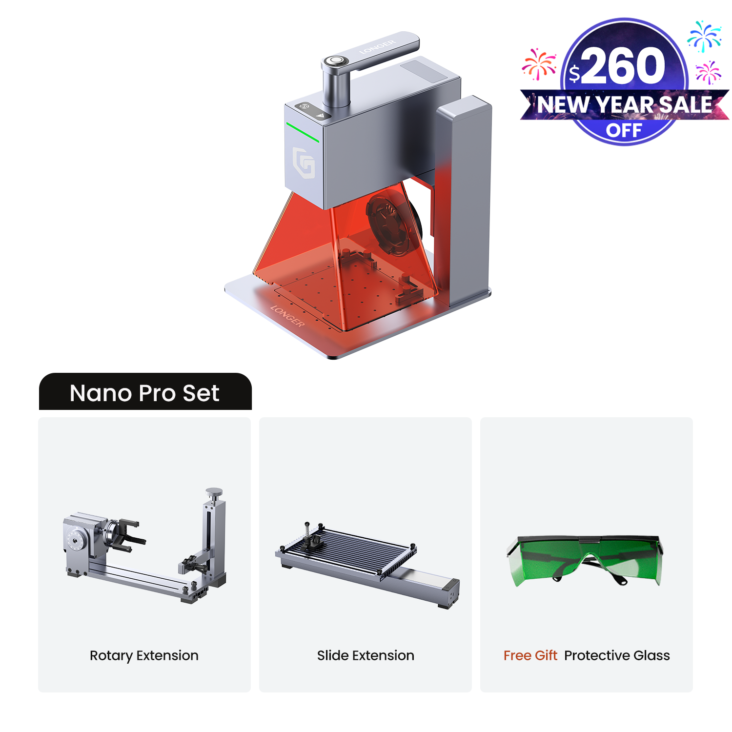 Longer Nano Pro 12W&Nano 6W Portable Laser Engraver