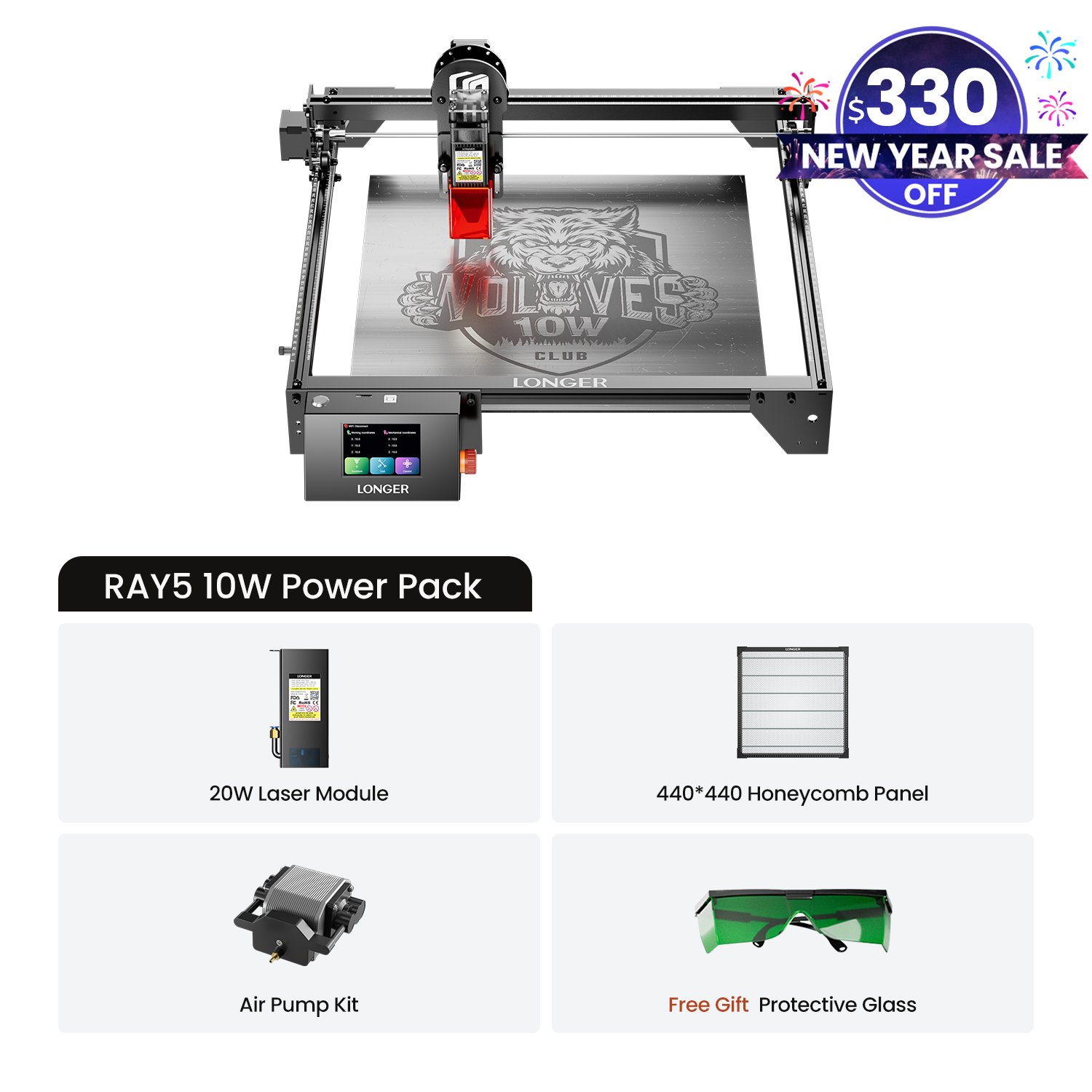 Longer Ray5 10W/20W Laser Engraver