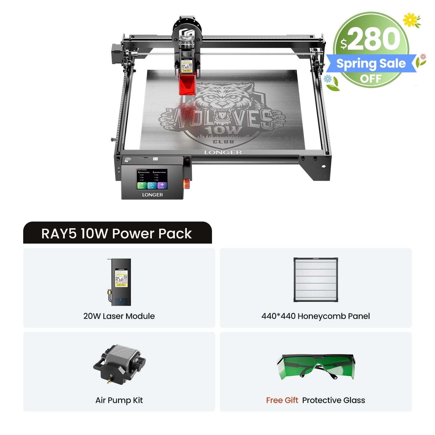 Longer Ray5 10W/20W Laser Engraver