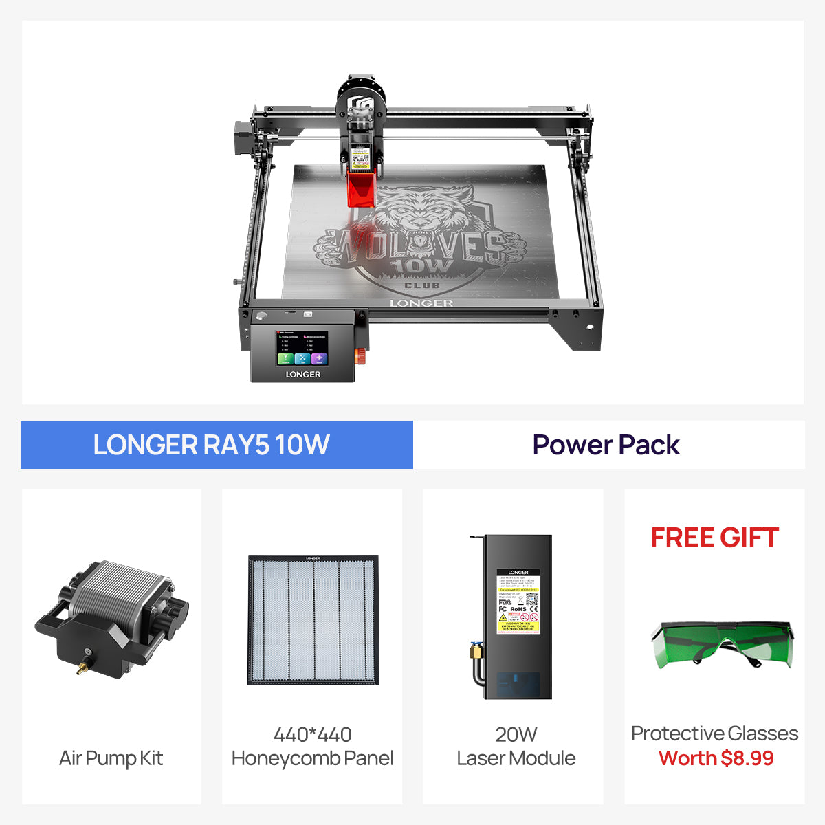 Longer Ray5 10W/20W Laser Engraver