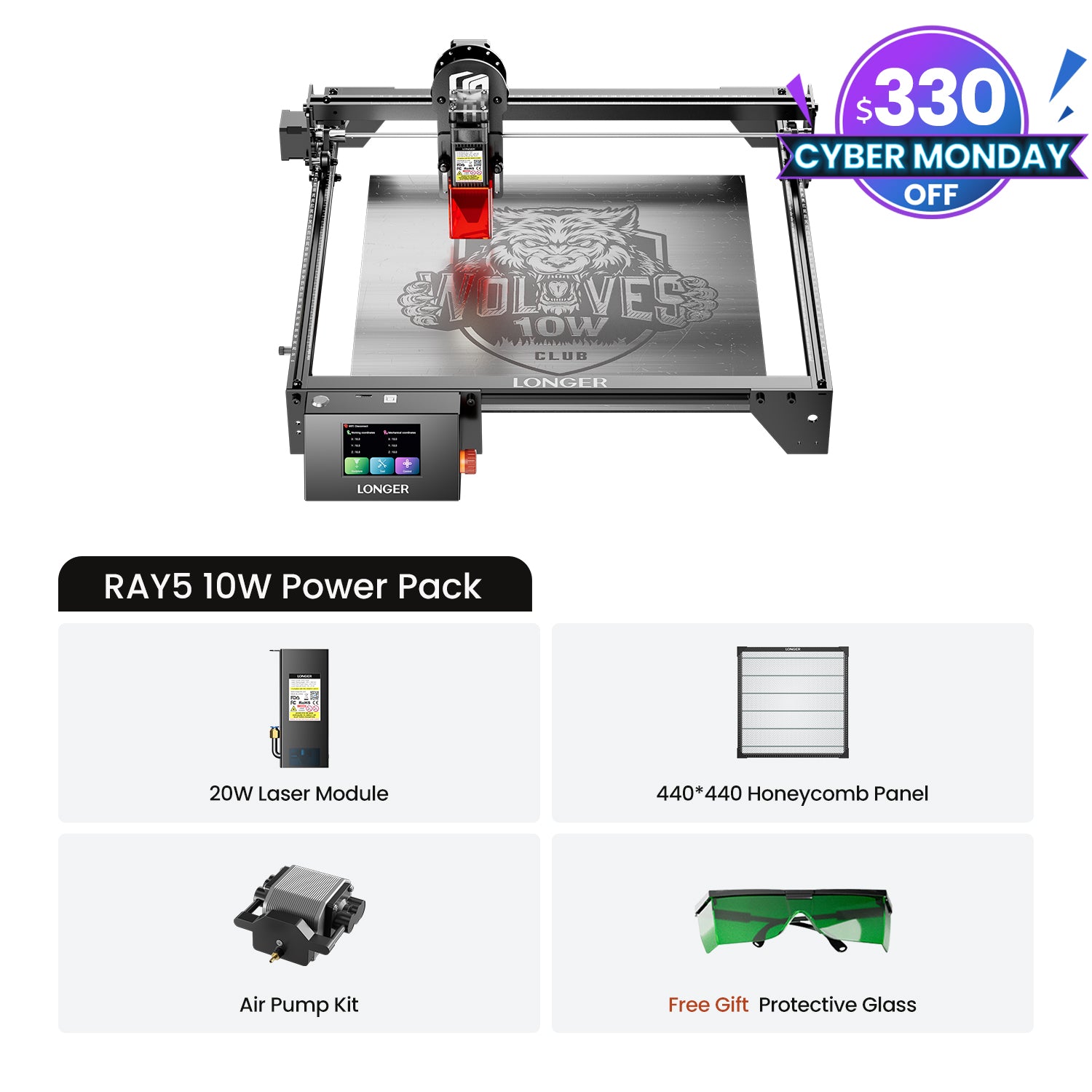 Longer Ray5 10W/20W Laser Engraver