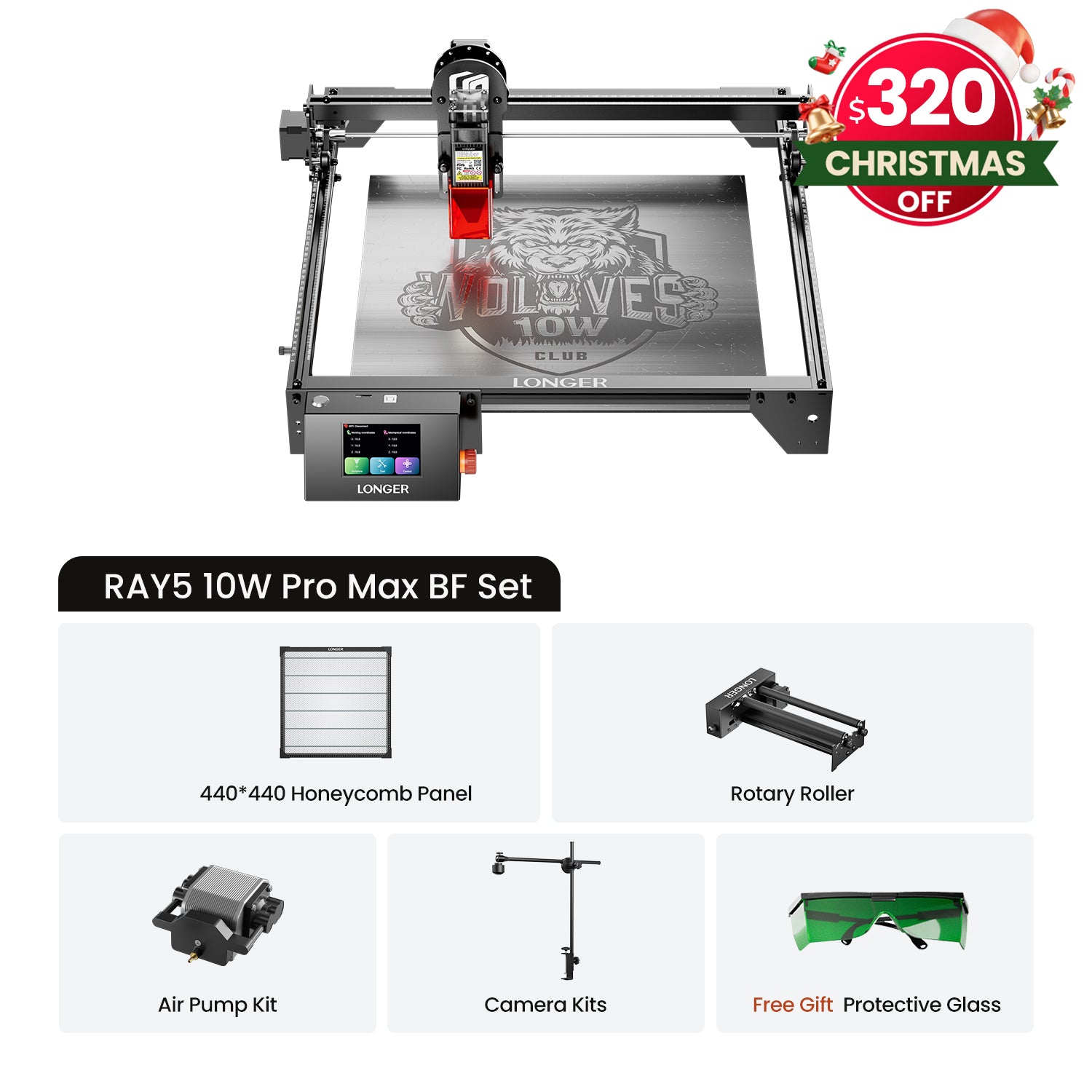 RAY5 10W Láser grabador