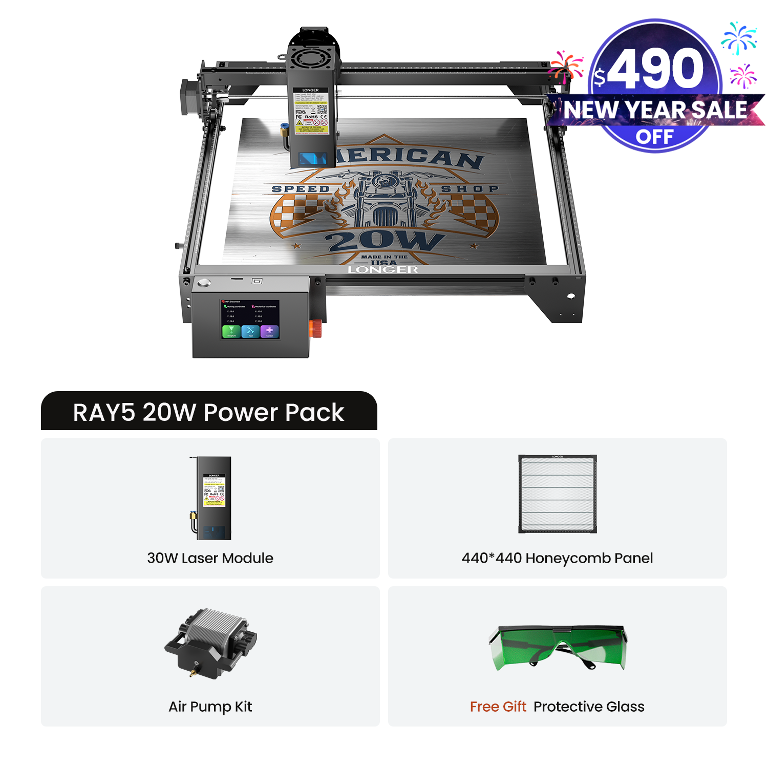 Longer Ray5 10W/20W Laser Engraver