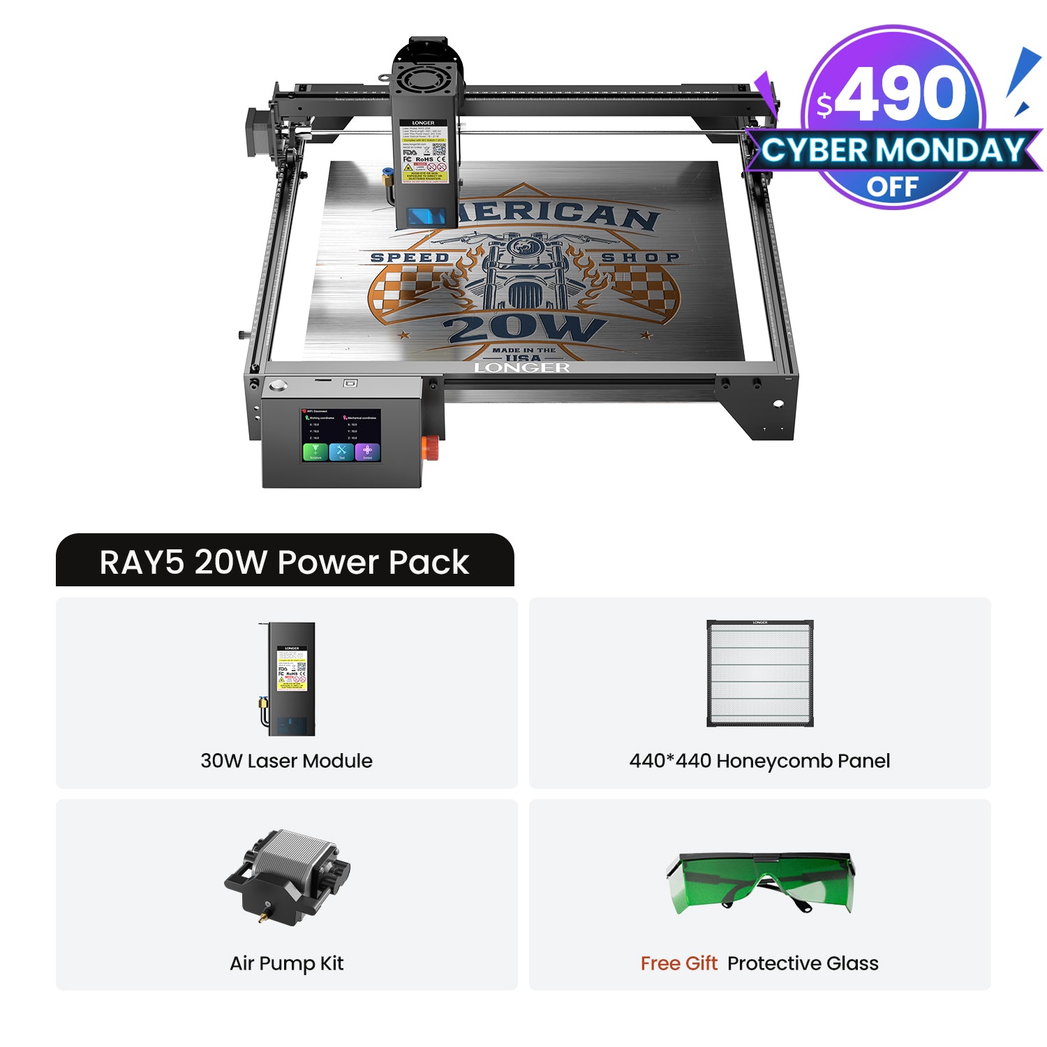 Longer Ray5 10W/20W Laser Engraver