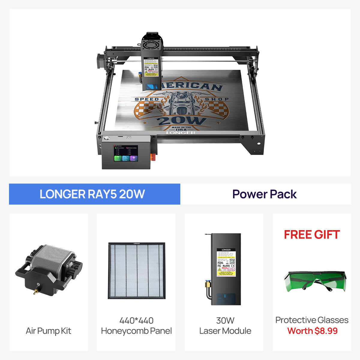 Longer Ray5 10W/20W Laser Engraver