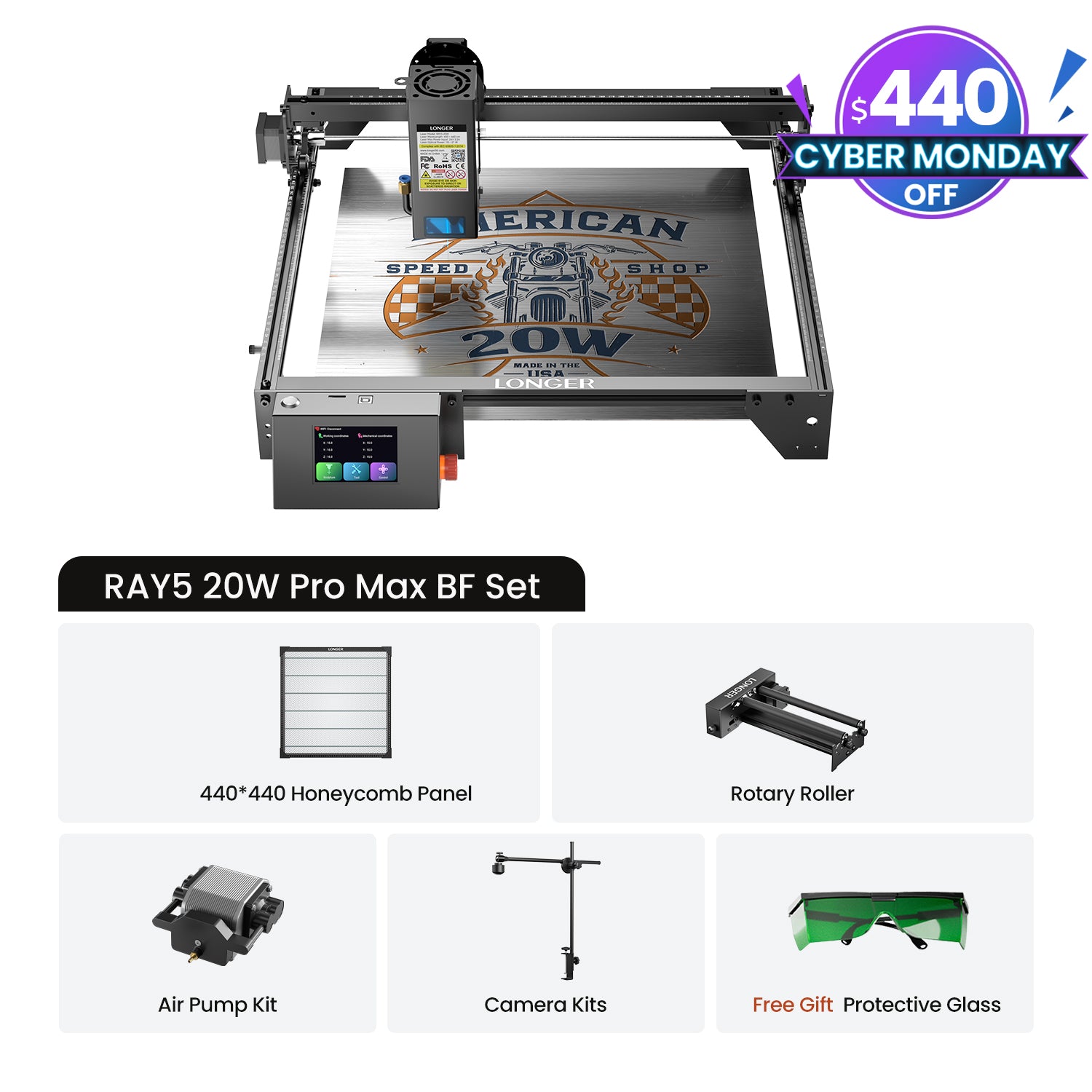 Longer Ray5 10W/20W Laser Engraver
