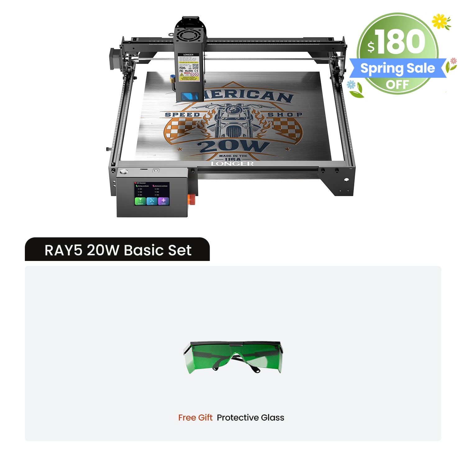 RAY5 20W Láser grabador